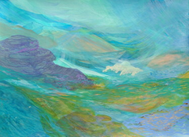 Malerei mit dem Titel "underwater" von Jessie Moerk Nee Hogg, Original-Kunstwerk, Acryl