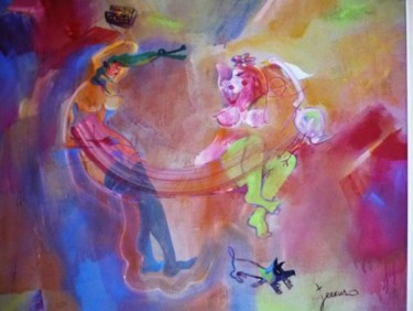 Peinture intitulée "Accros au croco" par Jessuro, Œuvre d'art originale, Huile