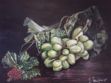 Peinture intitulée "Grappes" par Jessica Fanigliulo, Œuvre d'art originale, Huile