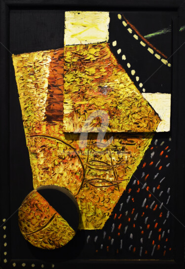 Painting titled "Fibroma" by Jesús Lara Sotelo, Original Artwork, Oil Mounted on Wood Panel