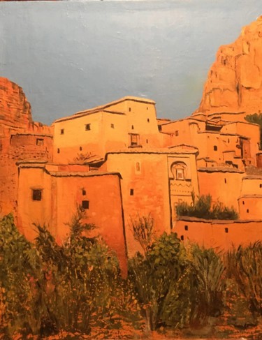 Malarstwo zatytułowany „Au Maroc” autorstwa Jean-Francois Jehl, Oryginalna praca, Olej Zamontowany na artwork_cat.