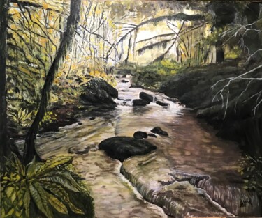 Peinture intitulée "Dans le ruisseau du…" par Jean-Francois Jehl, Œuvre d'art originale, Huile