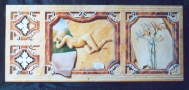 「Pietra Dura」というタイトルの絵画 Jean-François Brivoisによって, オリジナルのアートワーク, オイル