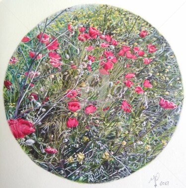 Painting titled "primavera-rec-17515…" by Julio Gimėnez, Original Artwork, Watercolor