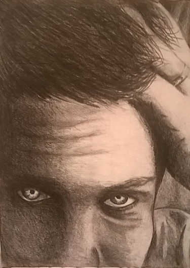 Drawing titled "Uomo" by Valentina Labalestra, Original Artwork, Pencil