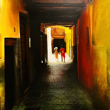 Pintura intitulada "Street light" por Ji Aime Art, Obras de arte originais, Acrílico