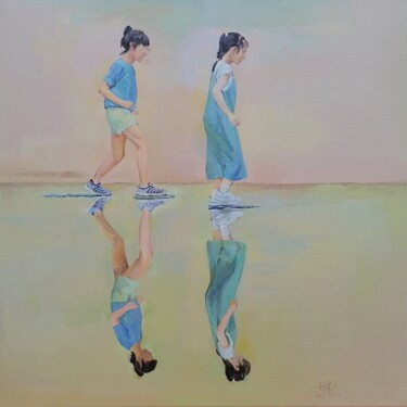 Ζωγραφική με τίτλο "童年往事3" από Jianxing Li, Αυθεντικά έργα τέχνης, Ακρυλικό