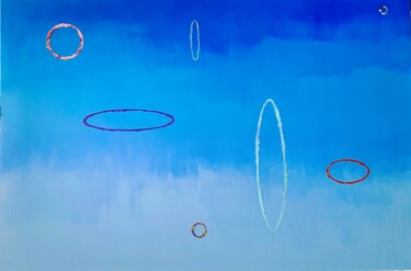 Painting titled "Les sept cercles" by Jiel, Original Artwork, Acrylic