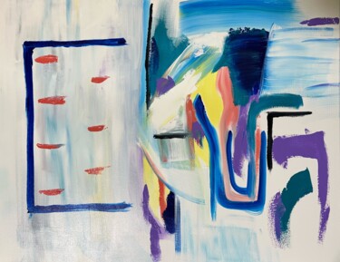 Картина под названием "March #1" - Jill Midthune, Подлинное произведение искусства, Акрил Установлен на Деревянная рама для…