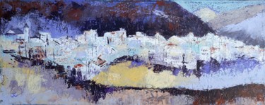 Painting titled "Pueblo Blanco, Saya…" by Jill Carrott, Original Artwork, Acrylic