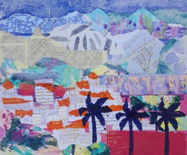 Painting titled "Pueblo Blanco Nerja" by Jill Carrott, Original Artwork, Other