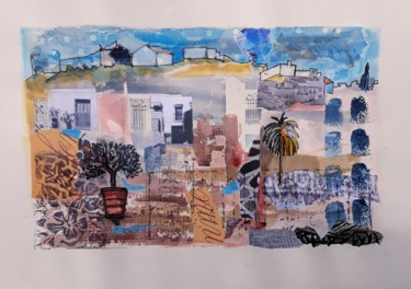 Collages titled "Scenes of Frigilian…" by Jill Carrott, Original Artwork, Ink