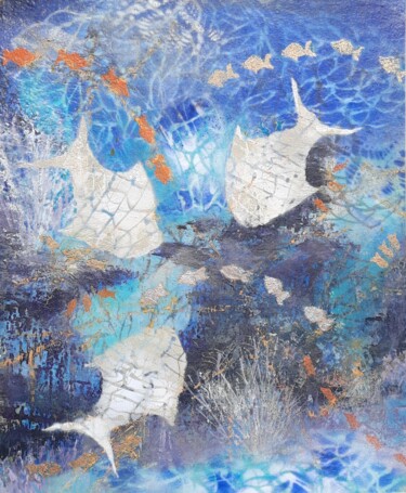 Pittura intitolato "Just Keep Swimming" da Jill Carrott, Opera d'arte originale, Acrilico