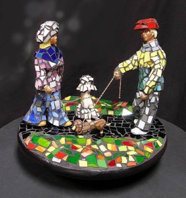 Sculpture titled "Walk in the Park" by Jill Nassau, Original Artwork, Ceramics