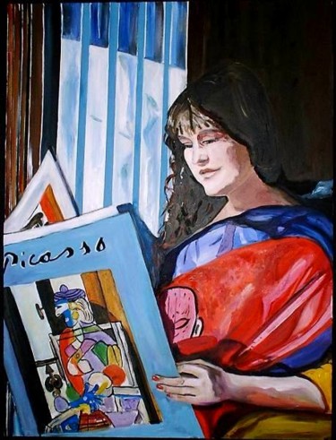 Peinture intitulée "Studying Picasso" par Jill Nassau, Œuvre d'art originale, Huile