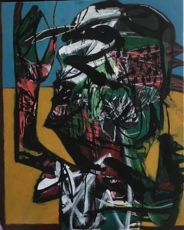 Ζωγραφική με τίτλο "La Croyance" από Jim Nagoya, Αυθεντικά έργα τέχνης, Ακρυλικό