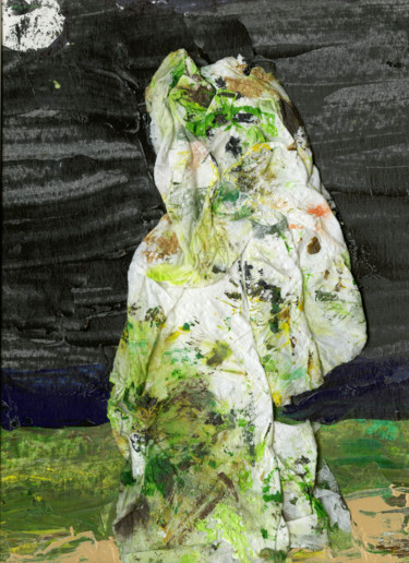 Peinture intitulée "White Lady" par Jim Fischer, Œuvre d'art originale, Huile