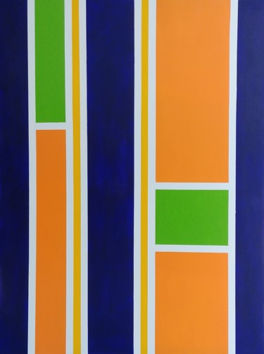 Painting titled "Homage Mondrian no.…" by Jim Richards, Original Artwork, Acrylic