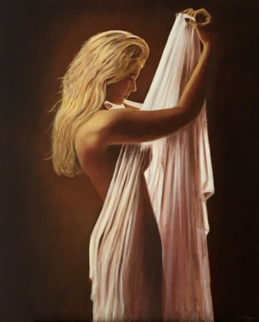 Pintura titulada "Mujer" por Jl. Margrà, Obra de arte original, Oleo