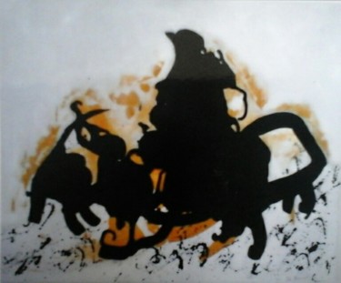 Ζωγραφική με τίτλο "Don Quichotte" από Jean Louis Belmonte, Αυθεντικά έργα τέχνης, Μελάνι