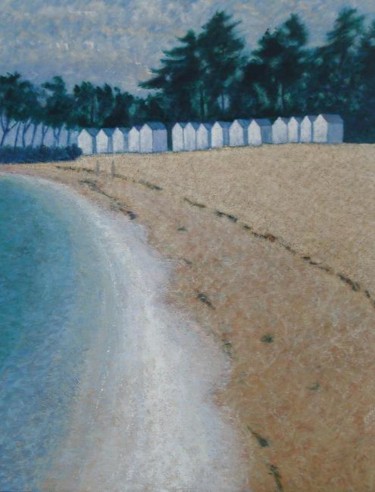 Peinture intitulée "la plage Noirmoutie…" par Jean-Louis Delmas, Œuvre d'art originale, Huile