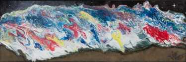 Malarstwo zatytułowany „NIGHT WAVE” autorstwa Jlo Grussenmeyer, Oryginalna praca, Akryl