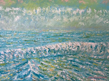 Картина под названием "Bord de mer Isolella" - Jm Mariani, Подлинное произведение искусства, Масло