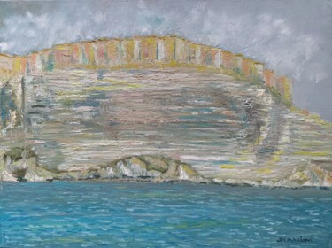 "Bonifacio - Corse" başlıklı Tablo Jm Mariani tarafından, Orijinal sanat, Petrol Ahşap Sedye çerçevesi üzerine monte edilmiş