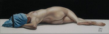 Schilderij getiteld "Desnudo. Miniatura.4" door Jm Sa, Origineel Kunstwerk, Pastel Gemonteerd op Andere stijve panelen