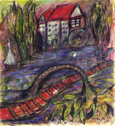 Peinture intitulée "Un pont sur les sou…" par Jean-Marc Zabouri, Œuvre d'art originale