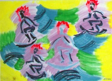 Painting titled "Ski" by Jean Marc D'Ambra, Original Artwork