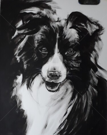 Peinture intitulée "chien" par Jean-Michel Desterke, Œuvre d'art originale, Acrylique