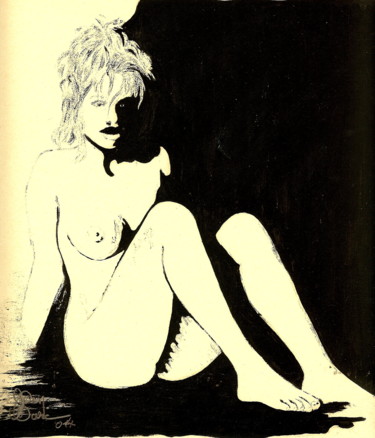 "noir et blanc" başlıklı Tablo Jean-Marc Kéraudren tarafından, Orijinal sanat, Mürekkep