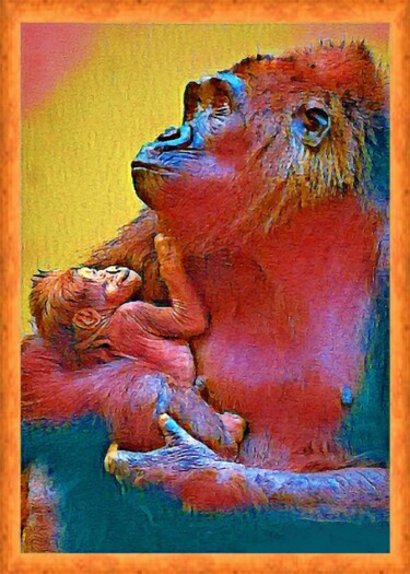 Photographie intitulée "(2) A MOTHER'S LOVE" par Jmsbell, Œuvre d'art originale, Photographie manipulée