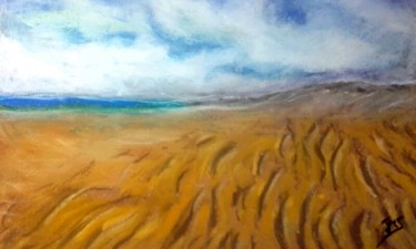 Peinture intitulée "Desert de sable" par Jean-Marc Subira, Œuvre d'art originale, Pastel