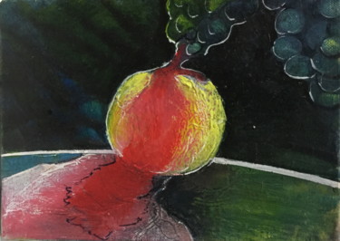 Malarstwo zatytułowany „space frut  7” autorstwa Brasier Jeanoel, Oryginalna praca, Olej