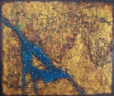 Malarstwo zatytułowany „Arroyo Azul V” autorstwa Jo Moore, Oryginalna praca, Olej