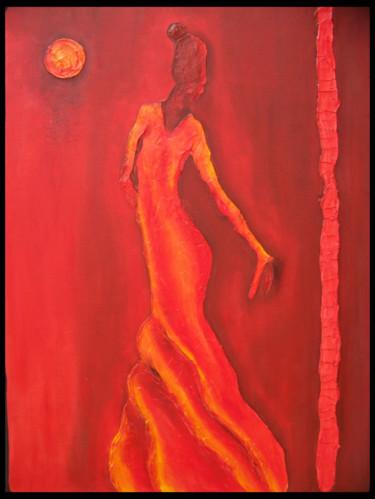 Painting titled "Dancing in the Moon…" by Jo Moore, Original Artwork, Oil