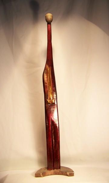 Sculptuur getiteld "Muse of the Crimson…" door Jo Moore, Origineel Kunstwerk, Metalen