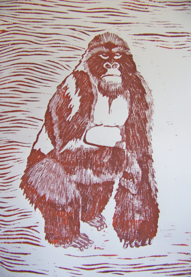 印花与版画 标题为“Endangered: Mountai…” 由Jo Moore, 原创艺术品, Linocuts
