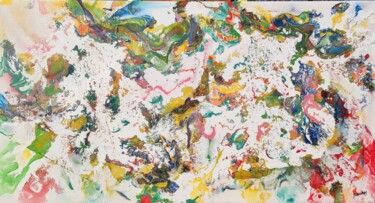 Ζωγραφική με τίτλο "Transparencias 110" από Joan Llaverias, Αυθεντικά έργα τέχνης, Ακρυλικό Τοποθετήθηκε στο Ξύλινο φορείο σ…