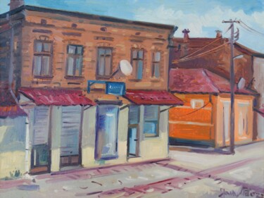 Malarstwo zatytułowany „Street scene” autorstwa Joan Mato, Oryginalna praca, Olej