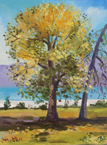 Картина под названием "Golden Tree" - Joan Mato, Подлинное произведение искусства, Масло