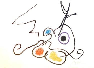 Druckgrafik mit dem Titel "Ubu aux Baléares" von Joan Miró, Original-Kunstwerk, Lithographie