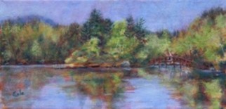 Painting titled "Sunapee Spring" by Joan Cole, Original Artwork, Oil
