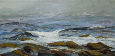 Painting titled "Sea and Fog" by Joan Cole, Original Artwork, Oil