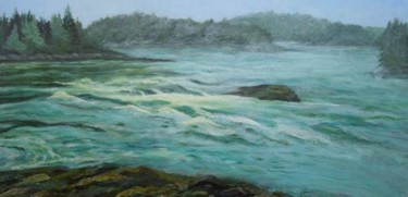 Painting titled "Tidal Falls, French…" by Joan Cole, Original Artwork