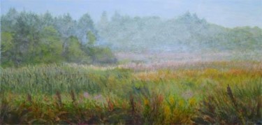 Painting titled "The Meadow" by Joan Cole, Original Artwork, Oil