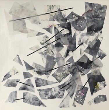 Malarstwo zatytułowany „Complexity” autorstwa Joanna Wietrzycka, Oryginalna praca, Kolaże Zamontowany na Drewniana rama noszy