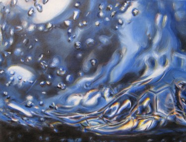 Painting titled "Ice 7" by Joanne Mumford, Original Artwork, Oil Mounted on Wood Stretcher frame